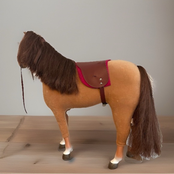 American Girl Doll Horse 19 Inches Brown Chestnut Retired Pony Equestrian Play - Picture 3 of 16